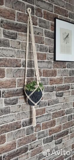 Подвес для кашпо макраме набор 3 шт