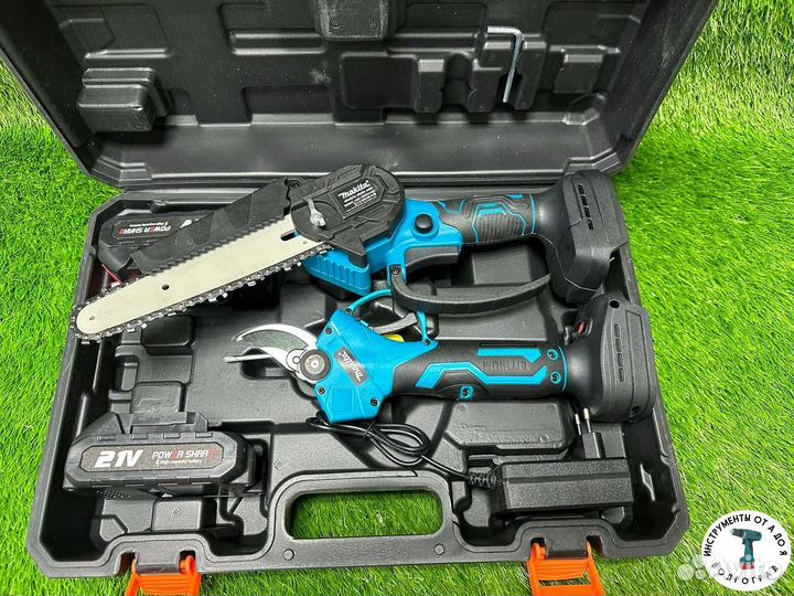 Секатор и цепная пила аккумуляторная макита