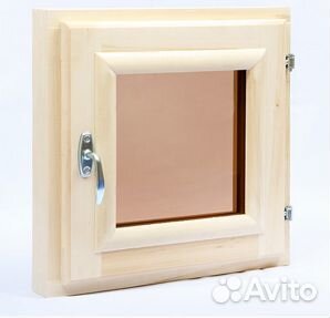 Форточка окно для бани и дома из липы стеклопакет