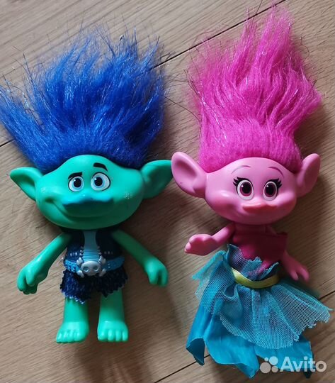 Тролли игрушки Розочка и Цветан