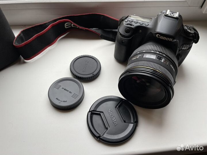Фотоаппарат canon 60d body + объектив sigma 24-70