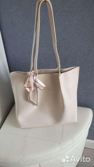 Сумка - тоут женская новая бежевая