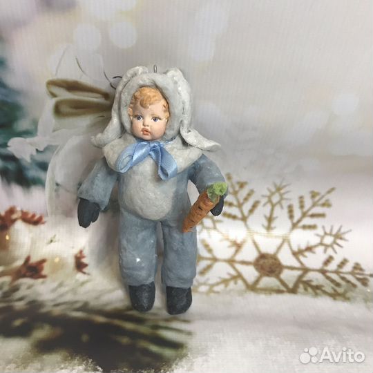 Ватная игрушка Мальчик Зайчик