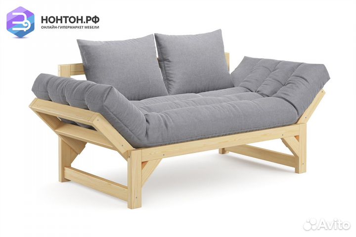 Диван кушетка Амбер рогожка светло-серая