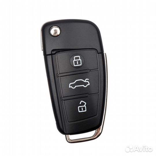 Чехол на ключ Audi / Ауди Carbon Silver 2009-2015