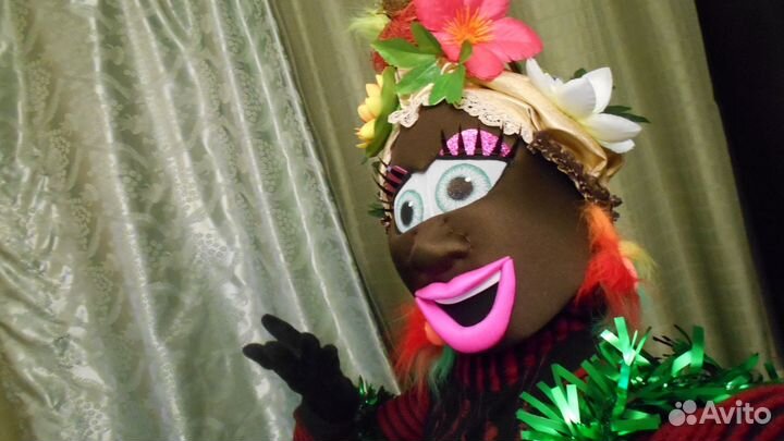 Африканка голова карнавальная Ростовая кукла