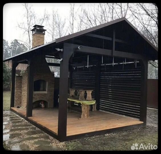 Беседка,Навес, Пристрой к дому