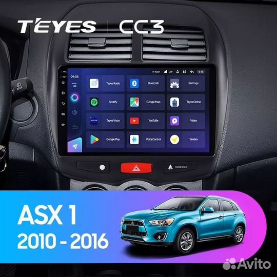 Магнитола Teyes CC3 4/64 Mitsubishi ASX