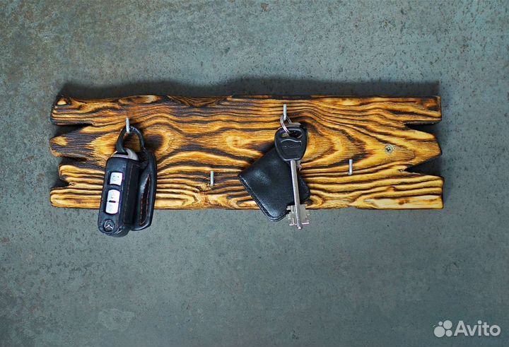 Лофт Вешалка - ключницы деревянная