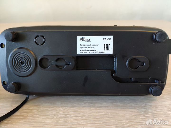 Проводной телефон Ritmix RT-100 черный