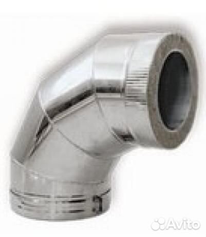 Колено с изоляцией, Д 115/315 мм, 90 гр, н+н, aisi