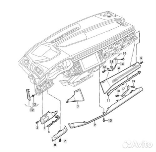 Audi Q7 4M рестайлинг Накладка передней панели, чё