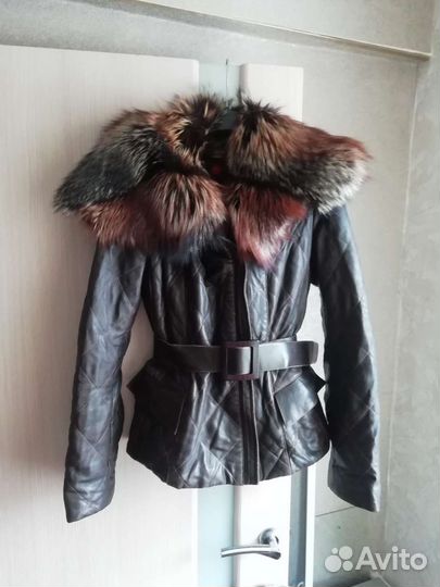 Кожаная куртка рр 44