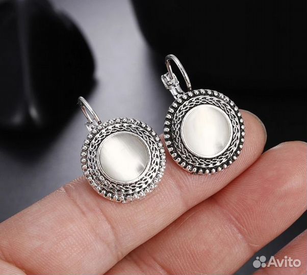 Серьги круглые