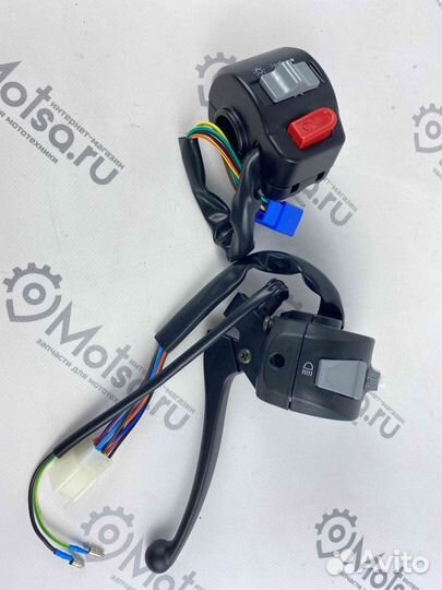 Переключатели руля чёрные в сборе с одним рычагом