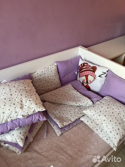 Мягкие бортики-подушечки для деткой кроватки