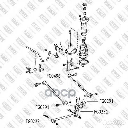 С-б.зад.рычага toyota camry 06 FG0496 fixar