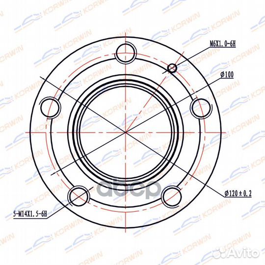 Ступица колеса korwin задняя ABS skoda rapid 13-18