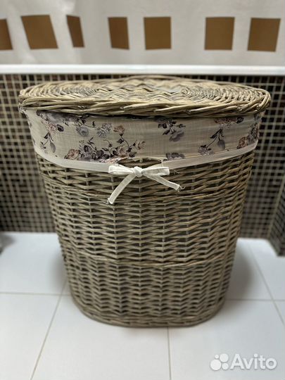 Корзина для белья плетенная