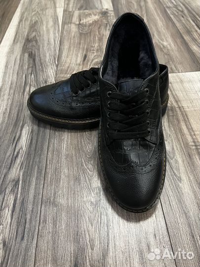 Ботинки кожаные зима