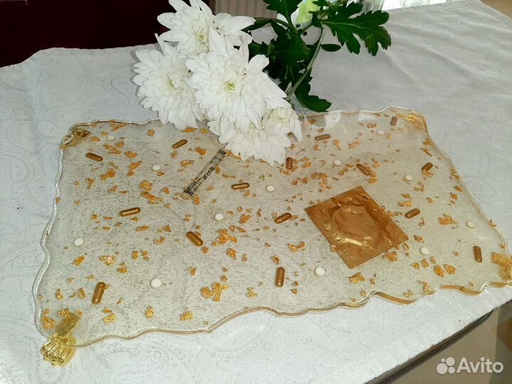 Поднос из эпоксидной смолы