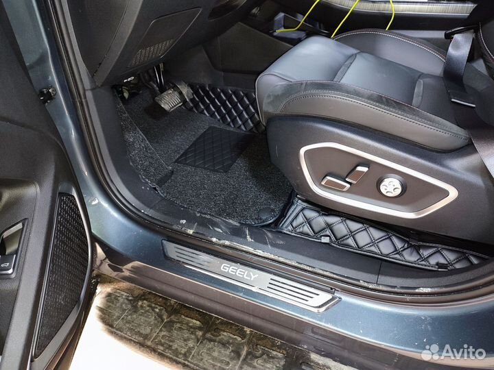 3Д (3D) коврики из экокожи geely Tugella Тугелла