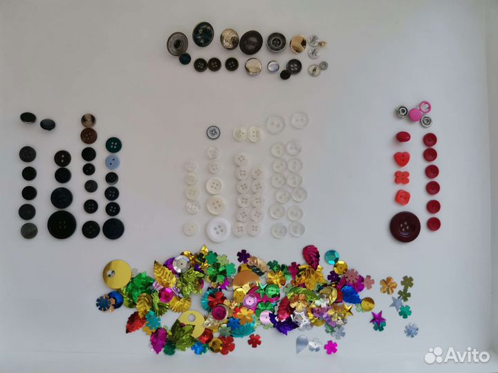 Пуговицы и конфетти пайетки