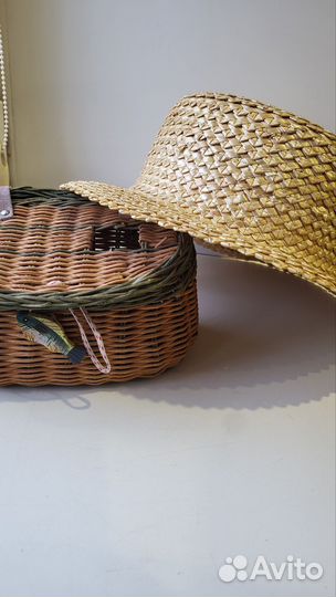 Шляпа женская соломенная канотье