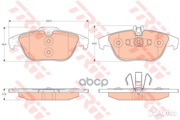 Колодки торм.задние mercedes w204/s204 180-350