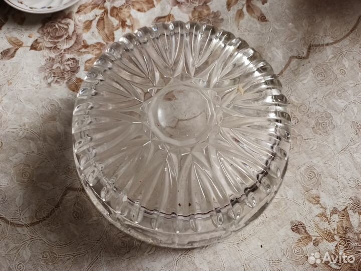 Новый салатник круглый хрусталь