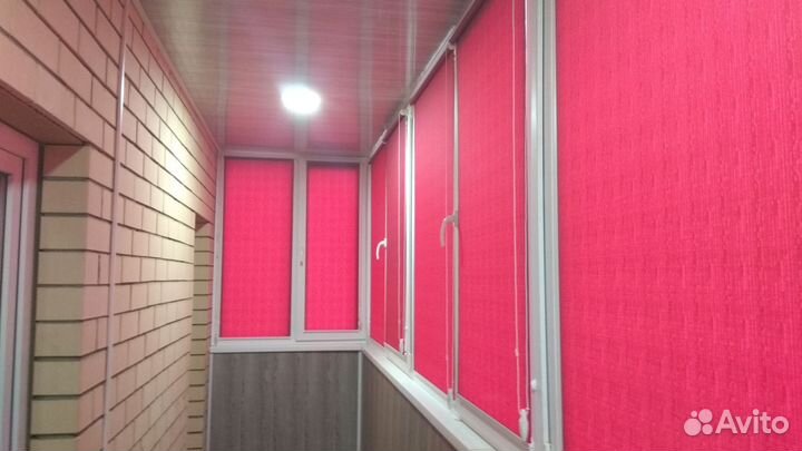 Рулонные шторы зебра стандарт розовый