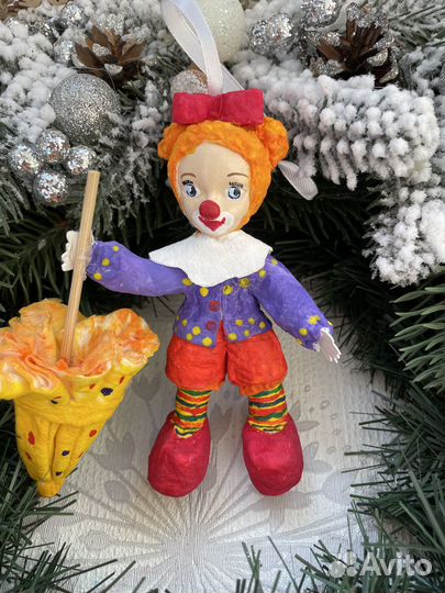 Елочные игрушки из ваты