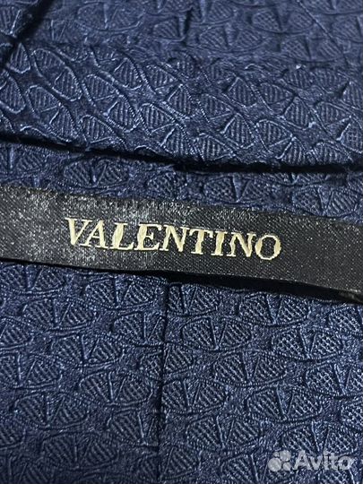 Галстук valentino оригинал синий шелк