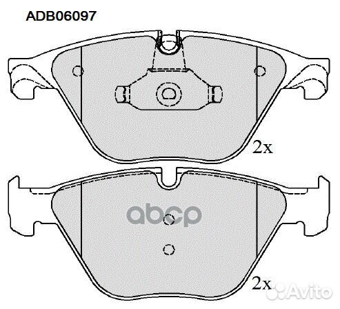 Колодки тормозные дисковые перед ADB06097 A