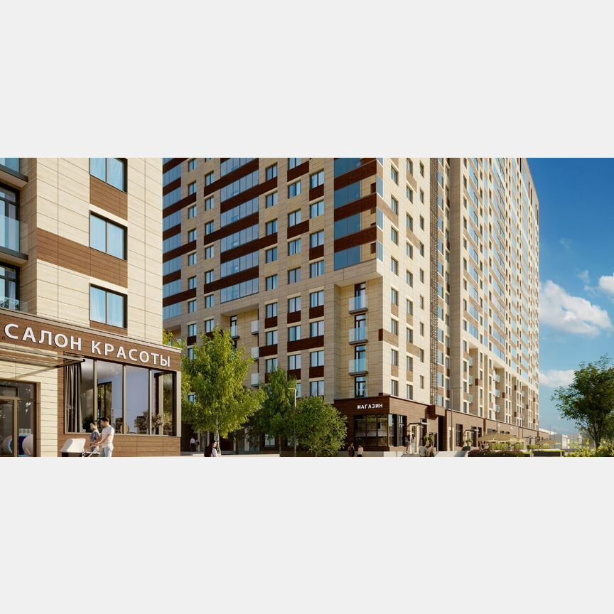 2-к. квартира, 41,1 м², 2/22 эт.