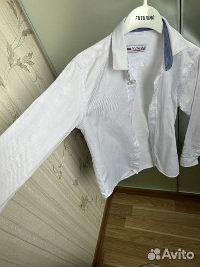 Рубашка белая на мальчика 122 (2 шт.)