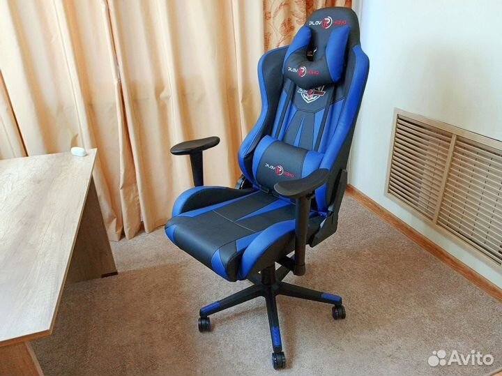 Компьютерное кресло синий play haha до 171 кг