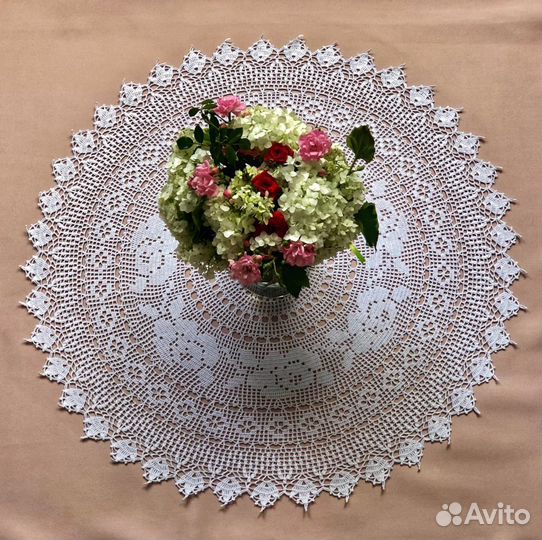Скатерть ажурная вязаная крючком