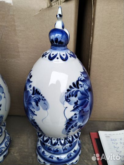 Пасхальное яйцо фарфор, гжель