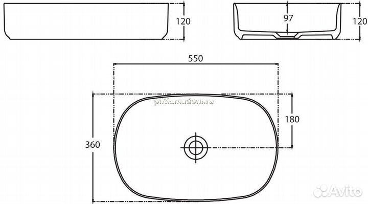 Раковина Allen Brau Fantasy 55 4.11022.TP коричневый