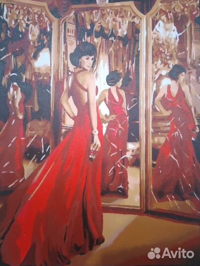 Интерьерная картина по номерам на холсте