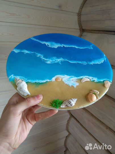 Картина из эпоксидной смолы море