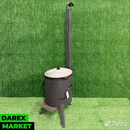 Печь с дымоходом (Сварные ножки)