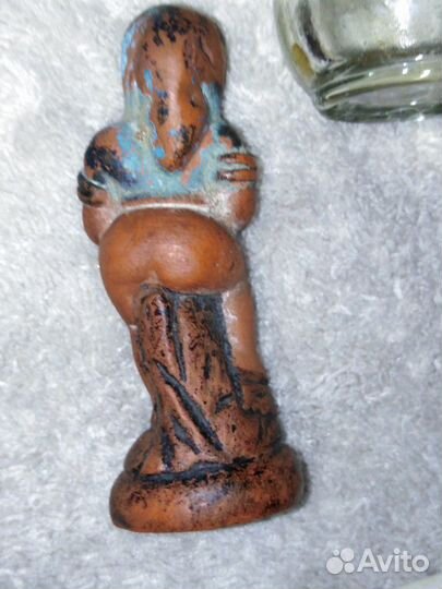 Редкая статуэтка из терракотовой глины в родной гл