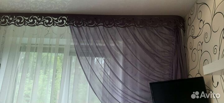 Шторы с ламбрикеном бу