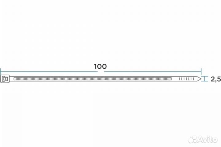 Стяжка пластиковая Rexant, 100х25 мм, белая, набор