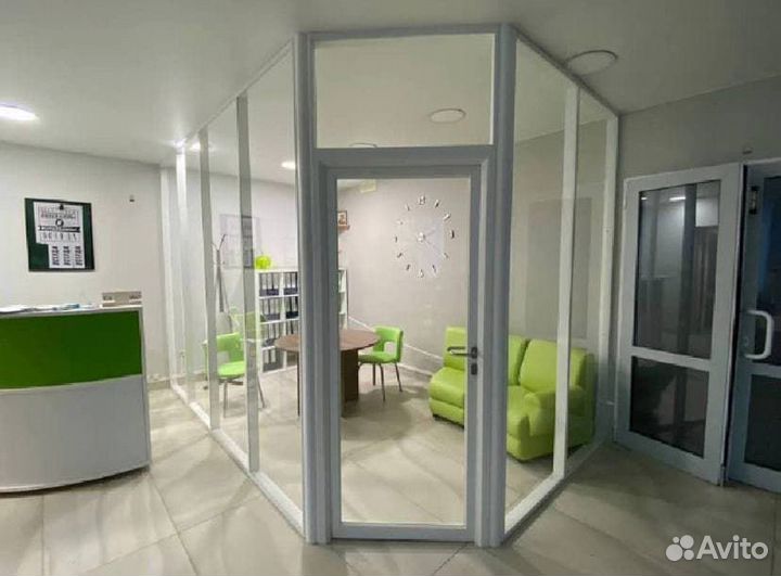 Офисные, стеклянные перегородки