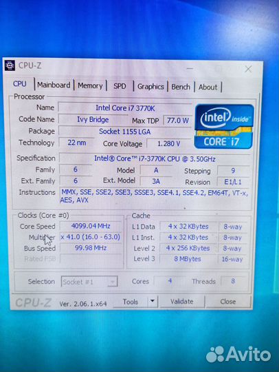 Комплект asus p8z77-vlx / i7-3770k / 16gb 2.4 ггц