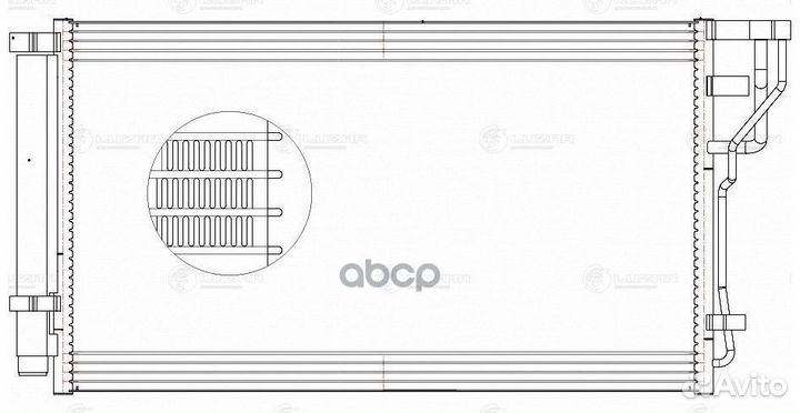 Радиатор кондиц. для а/м Hyundai Sonata VII (LF