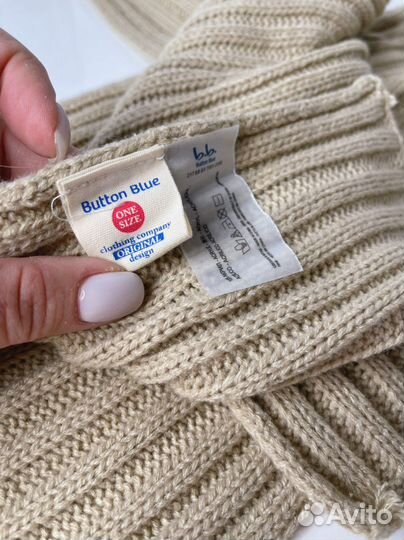 Шарф шапка варежки Button Blue